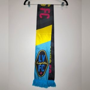 LV Las Vegas Lights FC Soccer Long Scarf Womens Mens Blue Yellow Black